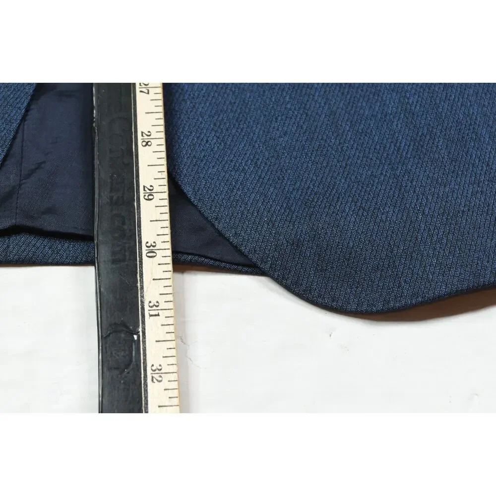 Hugo Boss Blazer Mens 42R Blue Wool Super 130s Guabello Two-Button Slim Fit